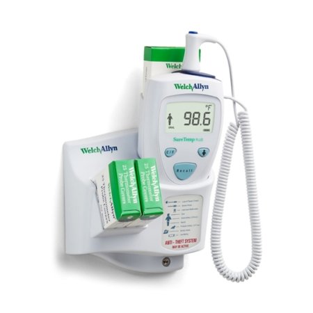 Welch Allyn Electronic Probe Thermometer SureTemp® Oral / Rectal / Axillary Probe Wall Mount - Each - 01690-400-EA
