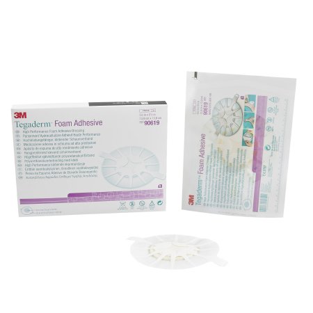 3M Foam Dressing 3M™ Tegaderm™ High Performance 5-1/2 X 5-1/2 Inch With Border Film Backing Acrylic Adhesive Heel Sterile - Box of 5 - 90619-BX