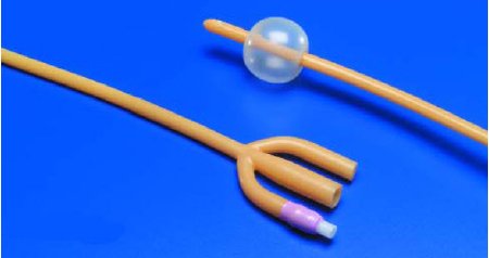 Cardinal Foley Catheter Dover™ 3-Way Standard Tip 30 cc Balloon 20 Fr. Silicone Elastomer Coated Latex - CT/10 - 8887689209-CT