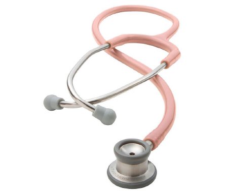 American Diagnostic Corp Classic Stethoscope Adscope® Pink 1-Tube 22 Inch Tube Double Sided Chestpiece - Each - 605P-EA