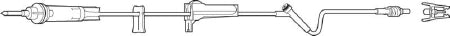 Baxter Primary IV Administration Set Interlink® Gravity 1 Port 10 Drops / mL Drip Rate Without Filter 76 Inch Tubing - Case of 48 - 2H6401-CS