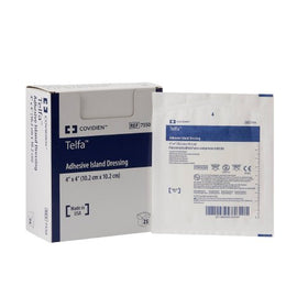 Cardinal Adhesive Dressing Telfa™ 4 X 4 Inch Nonwoven Square White Sterile - Each - 7550--EA