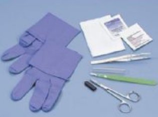 Busse Hospital Disposables Sharp Debridement Tray One Tray, One Pair Nitrile Gloves, One Alcohol Prep Pad, One PVP Prep Pad, One 4 X 4 Inch Gauze Sponge, One Iris Scissors, One Scalpel, #15 blade, One Metal Insert Forceps - Each - 744-EA