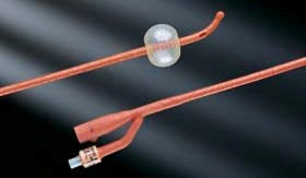 Bard Foley Catheter Bardex® I.C. 2-Way Coude Tip 30 cc Balloon 24 Fr. Red Rubber - Case of 12 - 0103SI24-CS