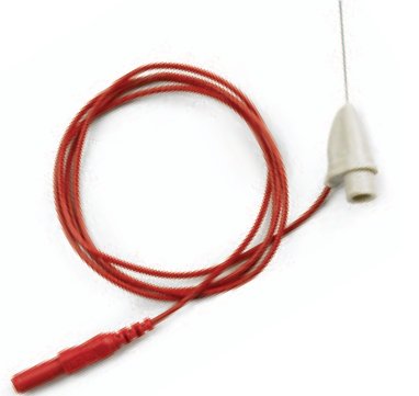Natus Medical EMG Needle Electrode with Leadwire Teca® MyoJect™ 26 Gauge X 1-1/2 Inch Needle Length X 30 Inch Lead Length Coated Stainless Steel Sterile Sharp Needle Tip Disposable - Box of 10 - MJT-3726-LL-BX