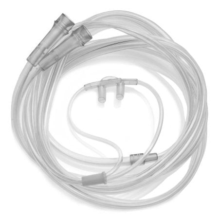 Medline ETCO2 Nasal Sampling Cannula with O2 Delivery Dual Port Delivery Hudson RCI® Adult Straight Prong / NonFlared Tip - Each - HUD1850-EA