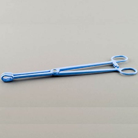 Sklar Sponge Forceps 9-1/2 Inch Length Floor Grade Plastic Sterile Ratchet Lock Finger Ring Handle Straight Round Cup Tip - Each - 96-2919-EA