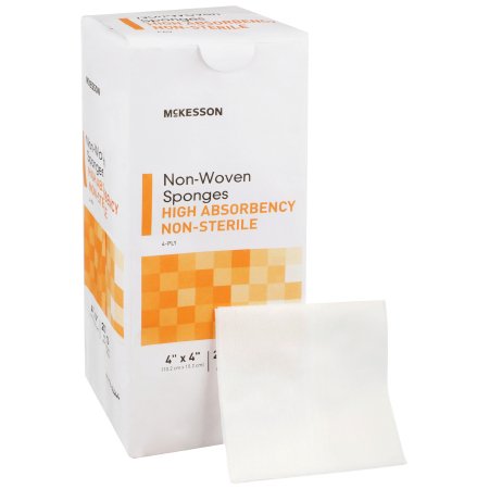 McKesson Nonwoven Sponge McKesson 4 X 4 Inch 200 per Pack NonSterile 4-Ply Square - Case of 10 - 16-40444-CS