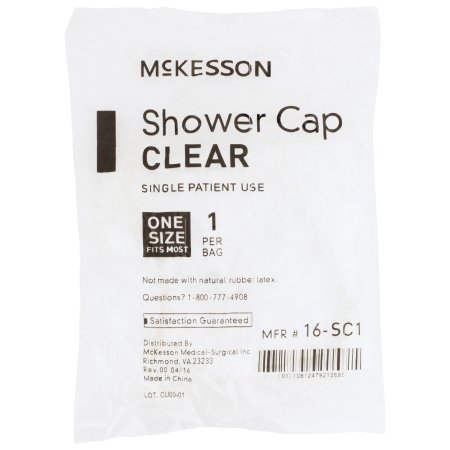 McKesson Shower Cap McKesson One Size Fits Most Clear - Case of 2000 - 16-SC1-CS