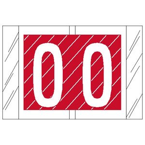 Tabbies Pre-Printed Label Chart Tab Red / White O | O White Alpha Series 1 Inch - Pack of 1 - 82015-PK