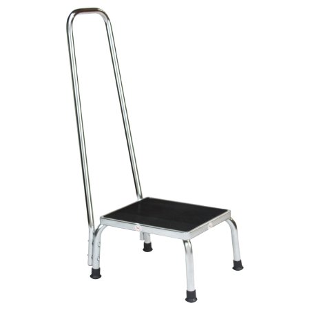 Blickman Step Stool with Handrail 1 Step Chrome Plated Steel Frame 9 Inch Step Height - Each - 1011251000-EA