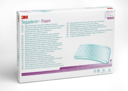 3M Foam Dressing 3M™ Tegaderm™ High Performance 4 X 8 Inch Without Border Film Backing Nonadhesive Rectangle Sterile - Case of 30 - 90602-CS