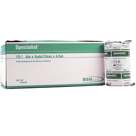 BSN Medical Plaster Bandage Specialist® 4 Inch X 15 Foot Plaster of Paris White - Case of 72 - 7367-CS