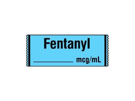 Shamrock Scientific Drug Label Shamrock Anesthesia Label FENTANYL / _____ mcg / mL Blue 1/2 X 1 Inch - Roll of 1 - SA-2413-RL