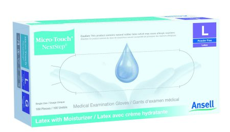 Ansell Exam Glove Micro-Touch® NextStep® X-Large NonSterile Latex Standard Cuff Length Fully Textured Green Not Rated - Box of 1 - 3204-BX