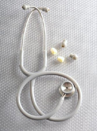 Kerma Medical Products Classic Stethoscope Gray 1-Tube 28 Inch Tube Double Sided Chestpiece - Each - 06050-EA