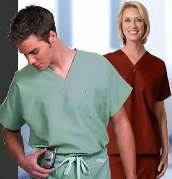 Fashion Seal Uniforms Scrub Shirt Poplin® Medium Tan 1 Pocket Short Sleeve Unisex - Each - 78748-M-EA