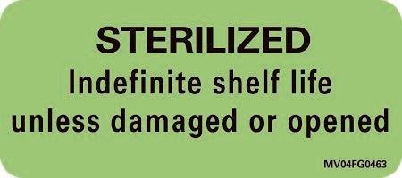 Precision Dynamics Pre-Printed Label Barkley® Advisory Label Green Paper Sterilized Indefinite Shelf Life Unless Damaged Or Opened Black Quality Control Label 1 X 2-1/4 Inch - Roll of 1 - MV04FG0463-RL