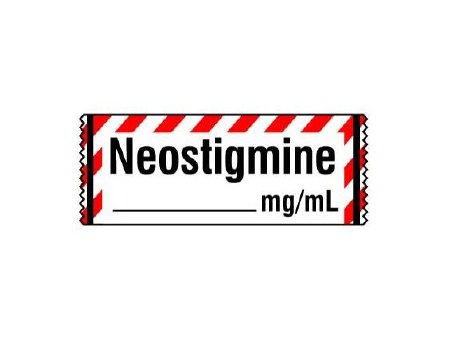 Shamrock Scientific Drug Label Shamrock Anesthesia Label Neostigmine_mg/mL Red / White 1/2 X 1 Inch - Roll of 1 - SA-231-RL