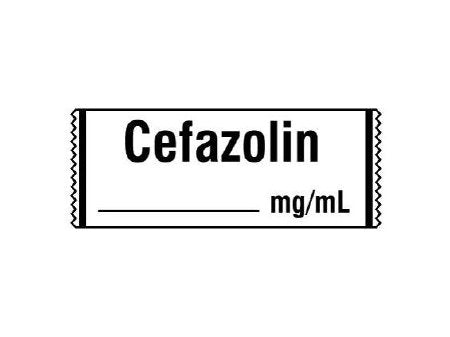 Shamrock Scientific Drug Label Shamrock Anesthesia Label CEFAZOLIN / _____ mg / mL White 1/2 X 1 Inch - Roll of 1 - SA-3221-RL