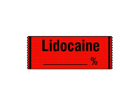 Shamrock Scientific Drug Label Shamrock Anesthesia Label LIDOCAINE / _____ % Red 1/2 X 1 Inch - Roll of 1 - SA-36-RL