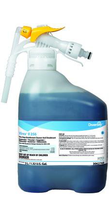 Lagasse Diversey™ Virex® II 256 Surface Disinfectant Cleaner Quaternary Based RTD® Dispensing System Liquid Concentrate 5 Liter Bottle Mint Scent NonSterile - Case of 1 - DVS3062768-CS