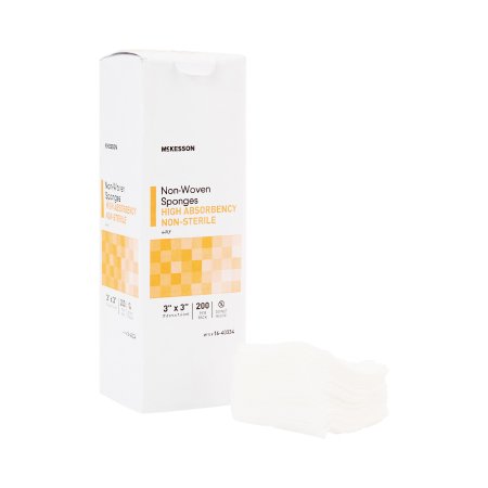 McKesson Nonwoven Sponge McKesson 3 X 3 Inch 200 per Pack NonSterile 4-Ply Square - Pack of 1 - 16-40334-PK