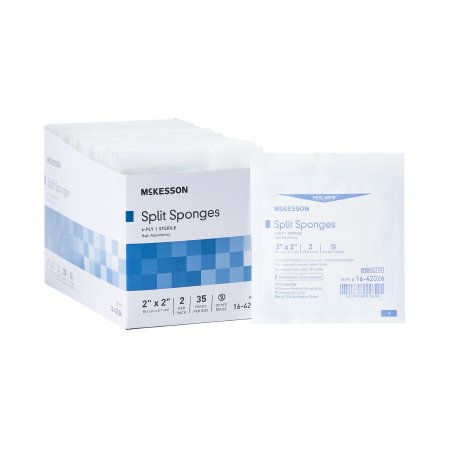 McKesson Split Sponges McKesson 2 X 2 Inch Sterile 6-Ply - Pack of 1 - 16-42026-PK