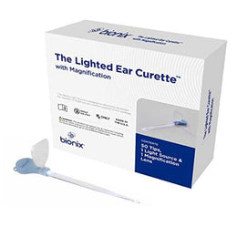 Bionix Ear Curette Pack Lighted Ear Curette™ Round Handle Assorted Tip Sizes Lighted Tip with Magnification - Box of 50 - 2245-BX