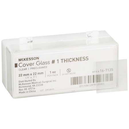 McKesson Cover Glass McKesson Square No. 1 Thickness 22 X 22 mm - Pack of 1 - 16-7135-PK