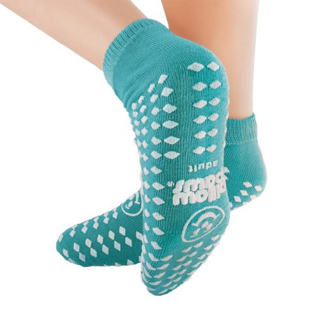 Principle Business Enterprises Slipper Socks Pillow Paws® Large Teal Ankle High - Case of 48 - 1096-001-CS