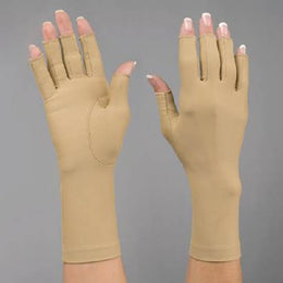 Patterson Medical Supply Compression Gloves Rolyan® Full Finger Medium Over-the-Wrist Length Hand Specific Pair Lycra® / Spandex - Pair - 519002-PR
