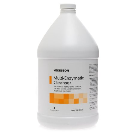 McKesson Multi-Enzymatic Instrument Detergent McKesson Liquid 1 gal. Jug Eucalyptus Spearmint Scent - Case of 4 - 53-28501-CS