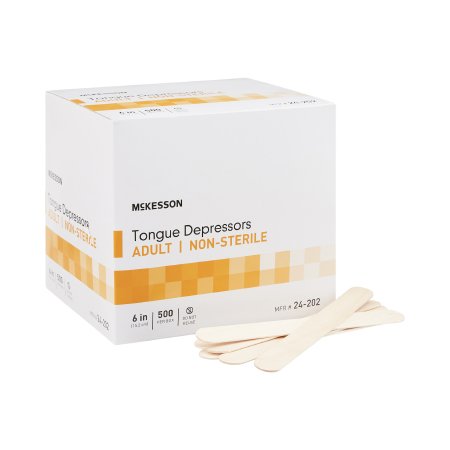 McKesson Tongue Depressor McKesson 6 Inch Length Wood - Case of 10 - 24-202-CS