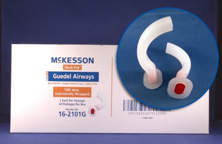 McKesson Guedel Oropharyngeal Airway McKesson 60 mm Length - Pack of 1 - 16-261G-PK