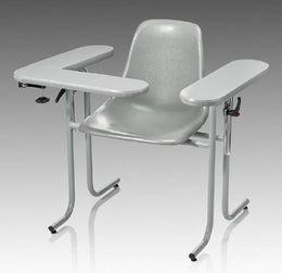 McKesson Blood Drawing Chair McKesson 1 Straight Arm / 1 Flip Up Arm Gray - Each - 63-20PSFF-EA