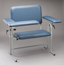 McKesson Blood Drawing Chair McKesson 1 Straight Arm / 1 Flip Up Arm Blue - Each - 63-20USUFX-1-EA