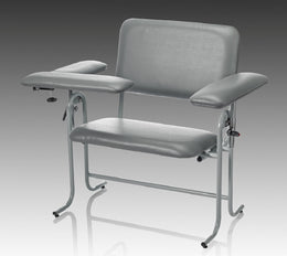 McKesson Blood Drawing Chair McKesson 1 Straight Arm / 1 Flip Up Arm Gray - Each - 63-20USUFX-2-EA