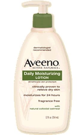 J & J Sales Hand and Body Moisturizer Aveeno® 12 oz. Pump Bottle Unscented Lotion - Each - 38137003600-EA