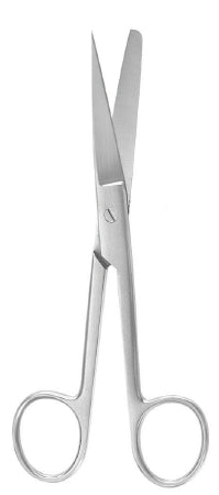 McKesson Operating Scissors McKesson Argent™ 5-1/2 Inch Length Surgical Grade Stainless Steel Finger Ring Handle Straight Sharp Tip / Blunt Tip - Each - 43-1-272-EA