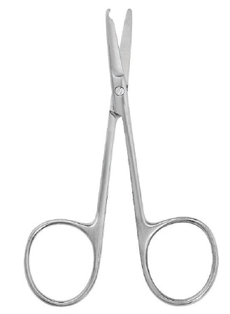 McKesson Suture Scissors McKesson Argent™ Littauer Jr 4-1/2 Inch Surgical Grade Stainless Steel NonSterile Finger Ring Handle Straight Blunt Tip / Blunt Tip - Each - 43-1-352-EA