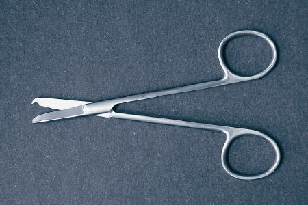 McKesson Suture Scissors McKesson Argent™ Littauer 5-1/2 Inch Length Surgical Grade Stainless Steel NonSterile Finger Ring Handle Straight Blunt Tip / Blunt Tip - Each - 43-1-358-EA