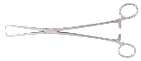McKesson Tenaculum Forceps McKesson Argent™ Schroeder-Braun 9-3/4 Inch Length Surgical Grade Stainless Steel NonSterile Ratchet Lock Finger Ring Handle Straight - Each - 43-1-386-EA