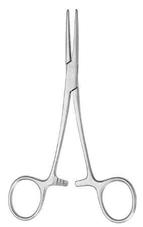McKesson Hemostatic Forceps McKesson Argent™ Halsted-Mosquito 5 Inch Length Surgical Grade Stainless Steel NonSterile Ratchet Lock Finger Ring Handle Straight - Each - 43-1-426-EA