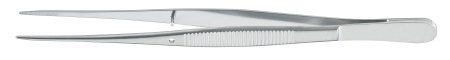 McKesson Dressing Forceps McKesson Argent™ Semken 5 Inch Length Surgical Grade Stainless Steel NonSterile NonLocking Thumb Handle Curved Serrated Tips - Each - 43-1-749-EA