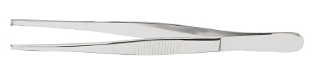 McKesson Tissue Forceps McKesson Argent™ 4-1/2 Inch Length Surgical Grade Stainless Steel NonSterile NonLocking Thumb Handle 1 X 2 Teeth - Each - 43-1-753-EA