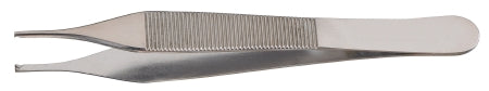 McKesson Tissue Forceps McKesson Argent™ Adson 4-3/4 Inch Length Surgical Grade Stainless Steel NonSterile NonLocking Thumb Handle Straight 1 X 2 Teeth - Each - 43-1-775-EA