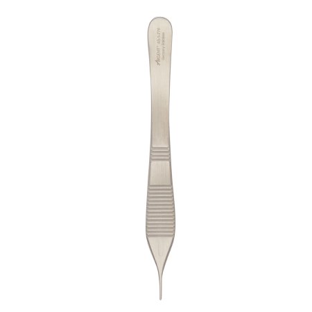 McKesson Tissue Forceps McKesson Argent™ Adson 4-3/4 Inch Length Surgical Grade Stainless Steel NonSterile NonLocking Thumb Handle Straight Delicate, 1 X 2 Teeth - Each - 43-1-776-EA