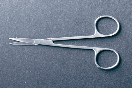 McKesson Iris Scissors McKesson 3-1/2 Inch Office Grade Stainless Steel Finger Ring Handle - Each - 43-2-107-EA