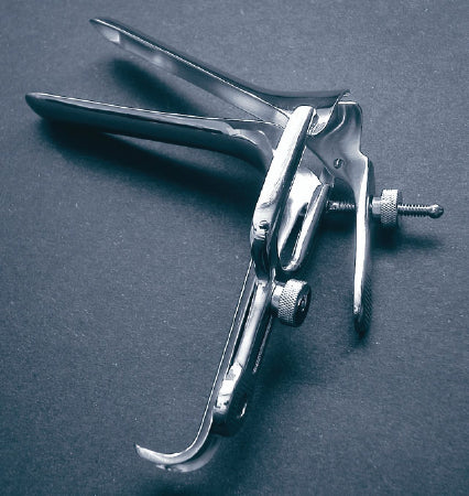 McKesson Vaginal Speculum McKesson Pederson NonSterile Office Grade Stainless Steel Medium Double Blade Duckbill Reusable Without Light Source Capability - Each - 43-2-348-EA